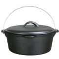 Кастрюля подвесная LARA LR02-710 /чугун, 25*10см, 3,5л, крышка, литые ручки